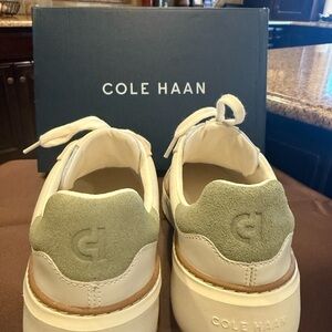 Cole Haan White and Olive Sneakers